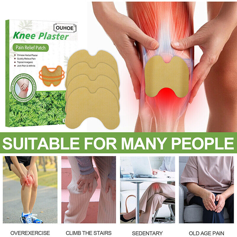 (Combo Pack) Knee Relief Patch Hot Moxibustion Plaster Leg Pain Relief 12psc 1box